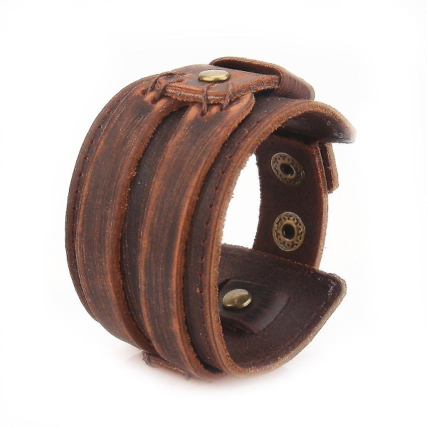 Herrar Rep Läder Armband Herrar Handgjorda