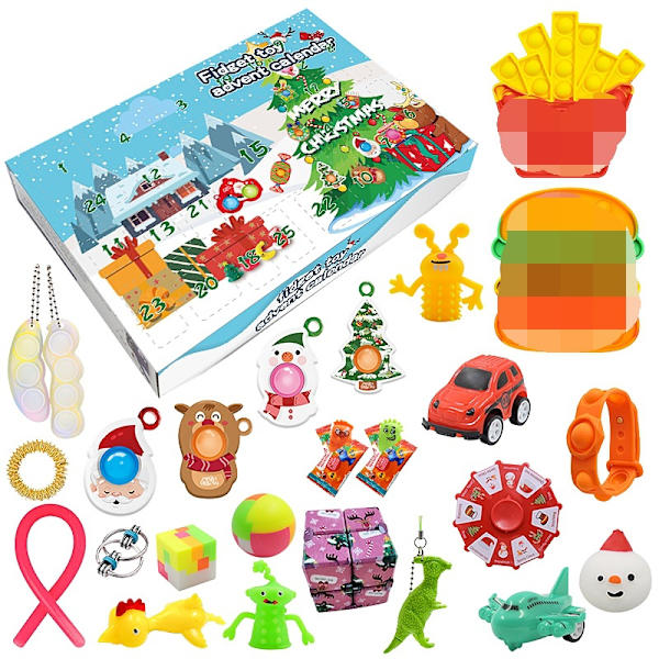24-delad DIY handriven blindbox julkalender med nedräkning blindbox jul blindbox barnfestgåva jul leksak