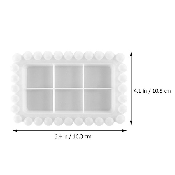 1 st Silikon Smyckesform Smyckeshållare Form (16,3X10,5CM, Vit)
