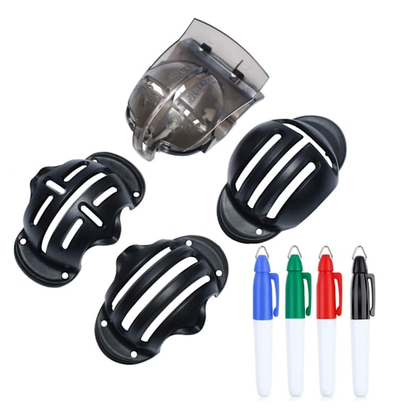 4 stk. golfbold liner skabelon golf alignment kit med 4 marker penne