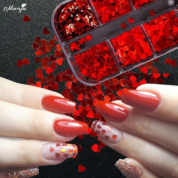 3264 Blandade 3d Diy Charm Nail Art Måne Stjärna Guld Metall Nitar Nitar