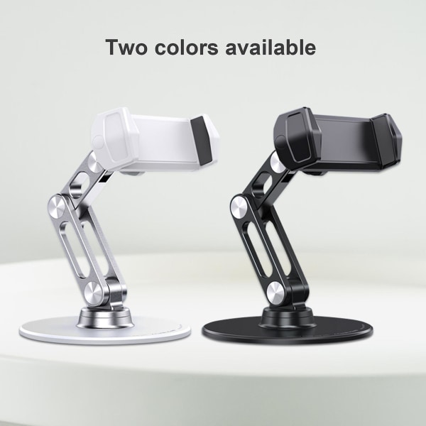 360 Fleksibel Lazy Desk Telefonholder Lang Arm Tablet Stativfeste Universal（Sølv）