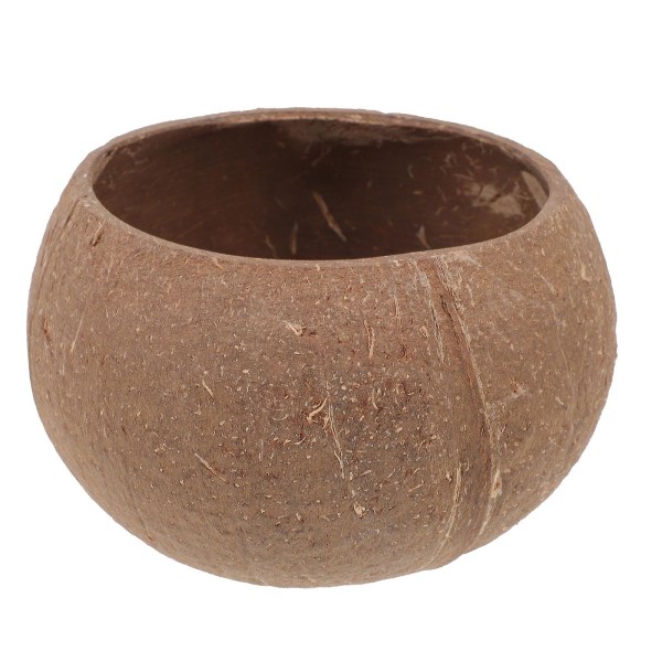 Kokosskallskål for å helle stearinlys, kokosnøttskål, kreativ oppbevaringsskål (11X11cm, brun)