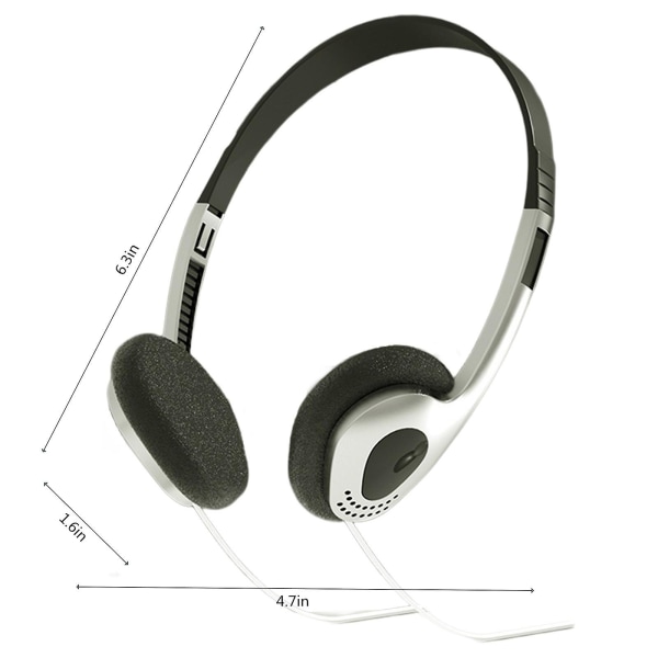 Hörlurar Musik Mp3 Retro Känslor Bärbara Trådbundna Hörlurar Sport Mode Känslor FAN0577（Silver）