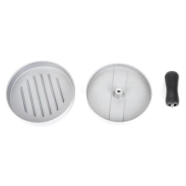 1 set högkvalitativ rund hamburgerform i aluminiumlegering hamburger köttbiff BBQ burger köttpress kök matform