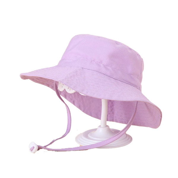 Baby Solhatt UPF 50+ Solskydd Småbarn Sommarhatt Justerbar Flytande Strandhink för Spädbarn, Pojkar, Flickor, Barn, Rosa, S