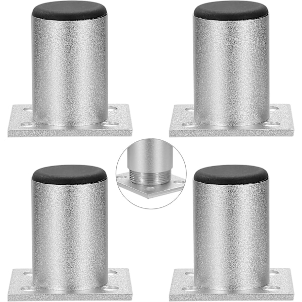 Justerbara möbelben i aluminiumlegering för soffahyllor Belastning 1 st upp till 50 kg 60 mm 4 st