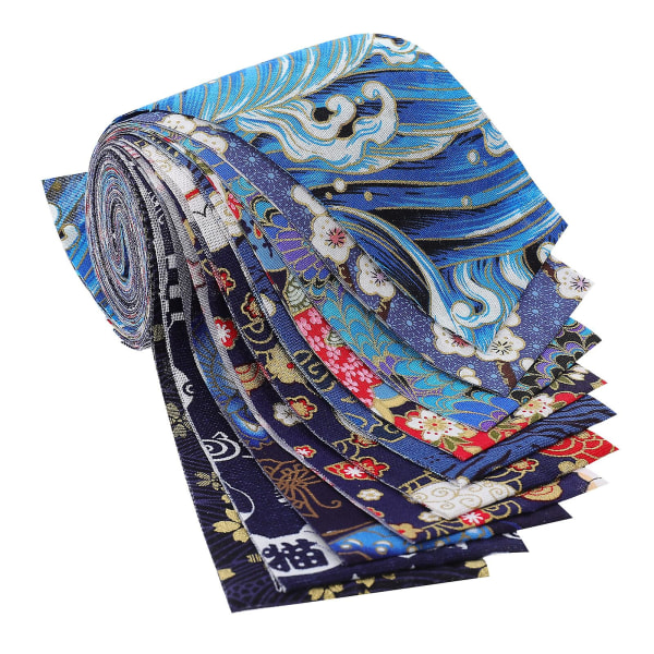 Rulle DIY bomullslapptäcke remsor långa remsor av quiltmaterial (110X6,2 cm, c)