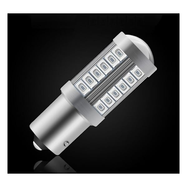 FlkwoH 12V 4W LED-lampa röd 6000K dubbelkontakt bajonett SBC Ba15d för inomhus RV-camping, fartyg, släpvagnsbelysning. (1 st) (blank röd)