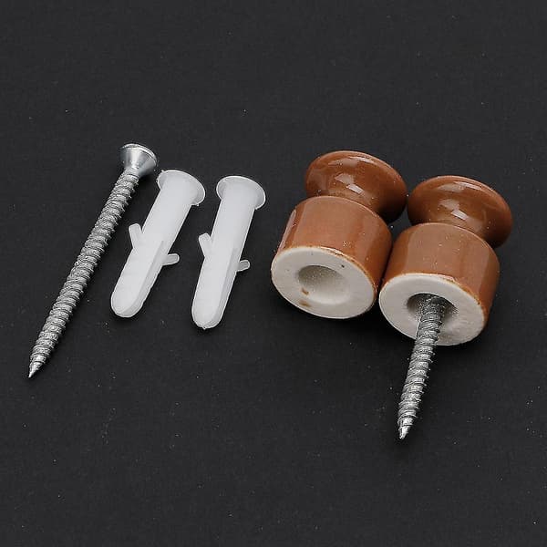 5 st högfrekvent elektrisk porslinsflaska 24 mm porslinskeramisk isolator (vit)