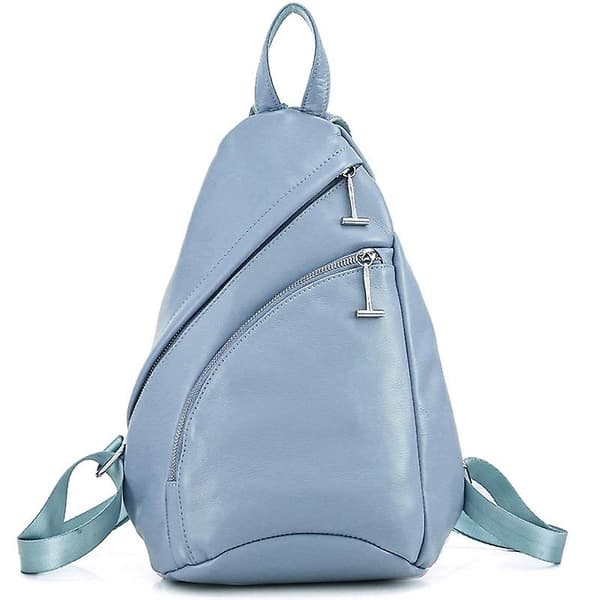 Lättviktig stöldskyddad läderryggsäck för damer (Off white)