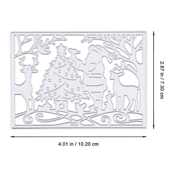 1 st Die Craft Clear Stamp Julgran Julmall (10,2X7,3cm, Silver)