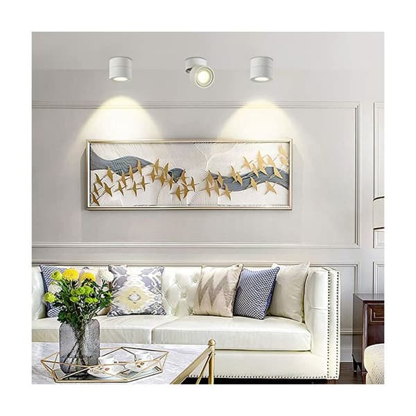 Rund LED-fällbar downlight, vit 10w, svart