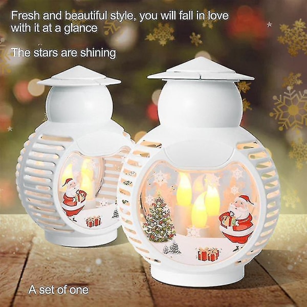 Christmas Snow Globe lykt, usb plug-in og batteridrevet spinnende vann glitters opplyst prosjekt