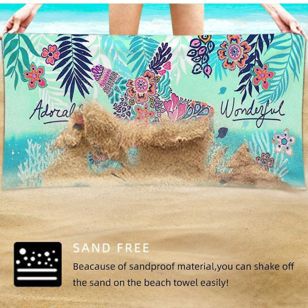 Lätt handduk, badhandduk, strandhandduk Mikrofibermaterial lämplig för strand spa hotell resort camping resor vandring utomhuskonsert(m)