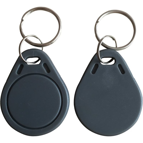 13,56 MHz ABS IC NFC-åtkomstkontrolltaggar (10-pack) 32x40x3,5 mm grå
