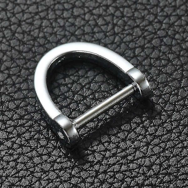 Högkvalitativ nyckelring i äkta läder för män och kvinnor, enkel nyckelhållare, nyckelbricka för bilaccessoarer, presentpåse, spänne #jlf (stil 3)