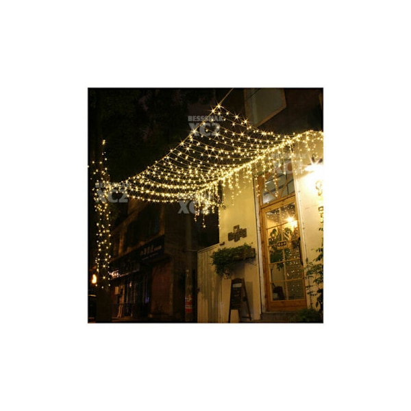 Gardinkedjor, 100M ljusslinga, varmvit, inomhus/utomhus dekoration, IP44 vattentät, semester bröllopsfest ljusslinga (600LED)
