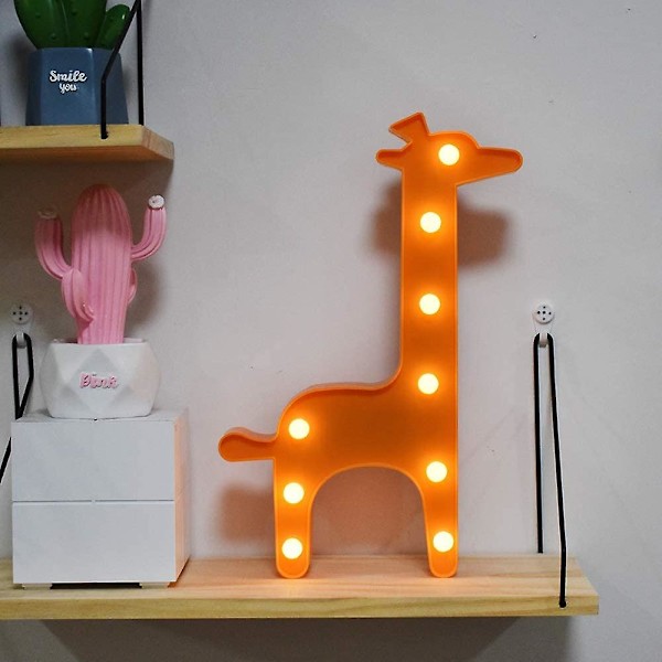 Söt Giraffformad LED-nattlampa Djurformad Nattlampa För Sovrum. Spjälsäng