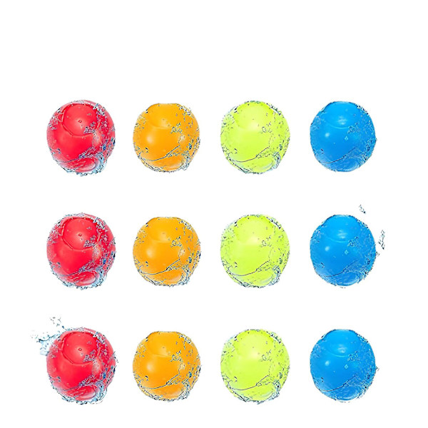 Återanvändbara vattenballonger, latexfria silikonvattenbollar med nätpåse för utomhuslek, poolparty, bakgårdsskoj, vattenleksaker
