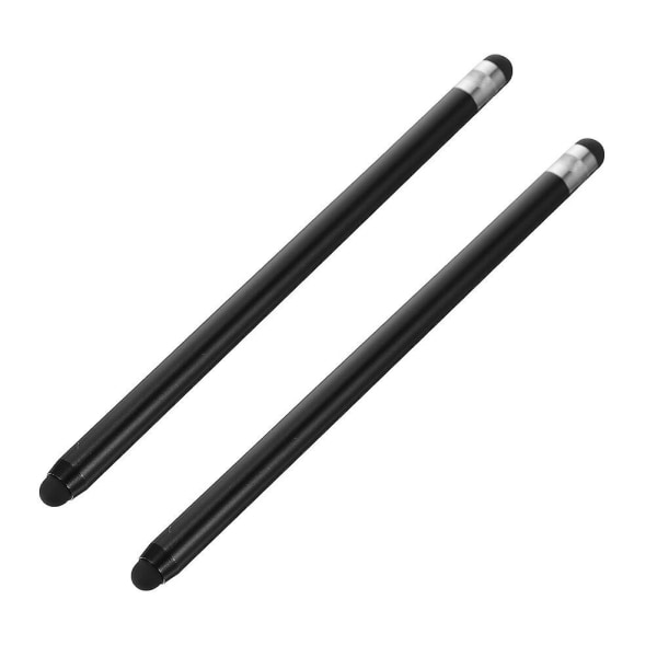 2-paks nettbrett-PC Precision Screen Touch Pen Universal Stylus-penn for mobiltelefoner Nettbrett (1X14CM, svart)