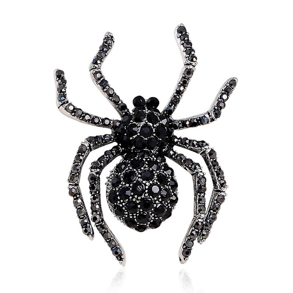 Vintage Rhinestone Spindel Brosch Pin för Väskor, Slag och Gåvor - Halloween, Festivaler och Bröllop