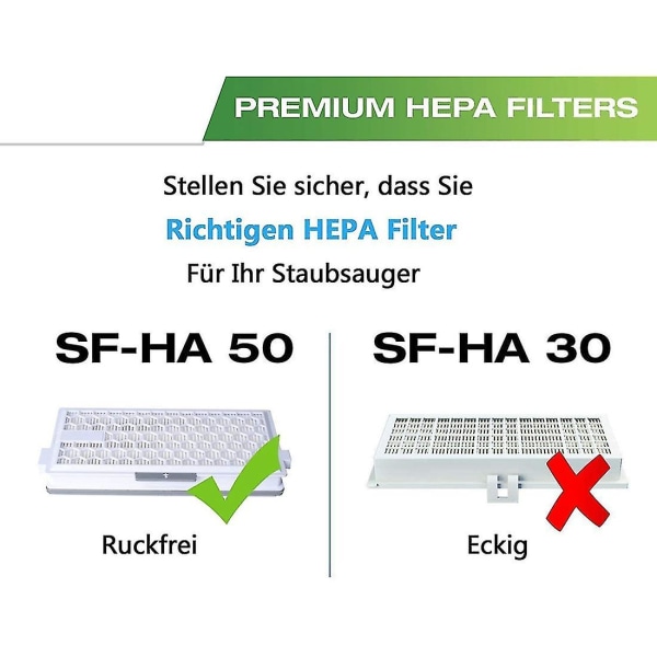 4-pack Hepa-filter för Airclean -ha 50-filter modellerna S4,s5,s6,s8,s8000,s6000,s5000,s4000,komplett (som visas)