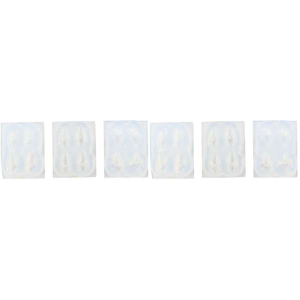 6 set med DIY nagelkonst silikonformar för manikyrtillverkning (5,8 x 4,3 cm, som på bilden)