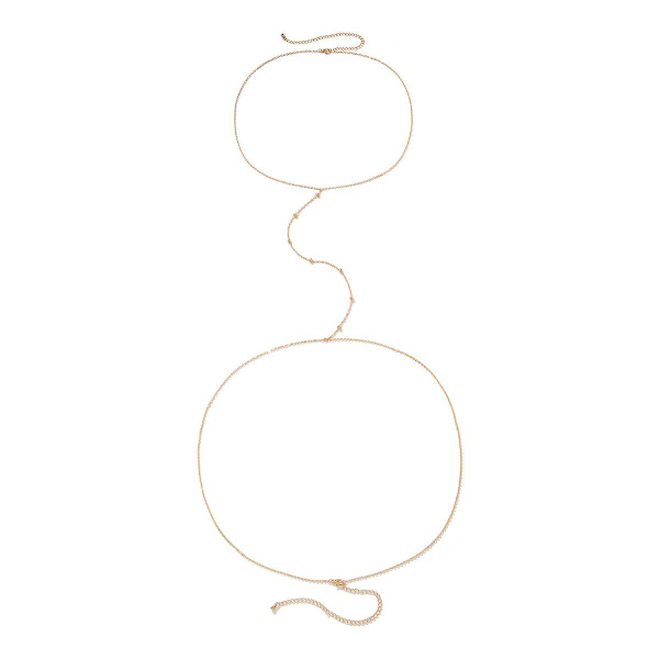 Sexy paljetter BH-kroppskjede Bikini skinnende luksus sele halskjede kroppssmykker for bryllup strand kropp tilbehør (Sliver)
