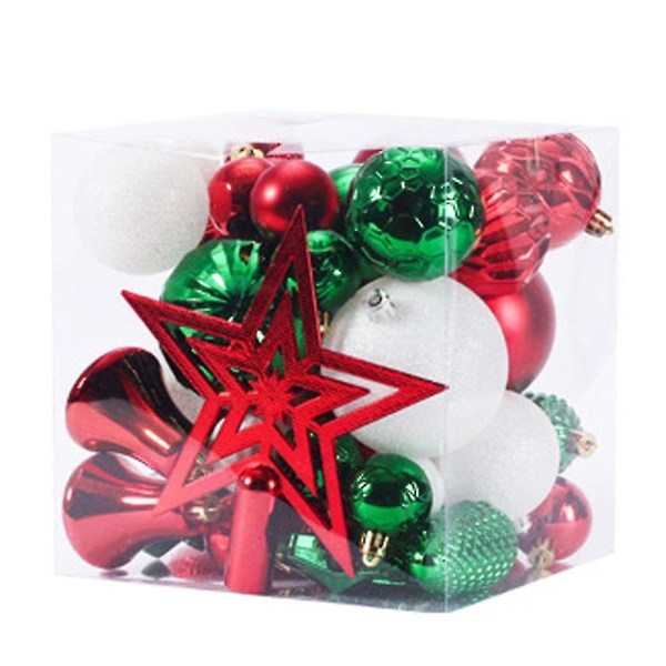 Shatterproof Christmas Ball Ornaments Set Gift Package For Christmas Tree Decoration (45 Pcs)（colorful）