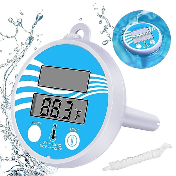 Digital solcellspooltermometer - Lättläst flytande soltermometer