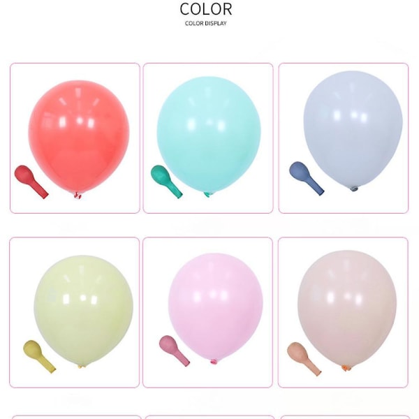 Macaronballonger, 5-tums latexballonger finns i olika färgkombinationer, perfekta för att skapa en festlig atmosfär (orange)
