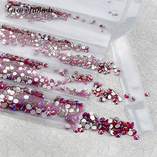 Hyacinth AB Multi-størrelse Glas Rhinestones til Neglekunst, Telefoncovers, Tøjdekorationer