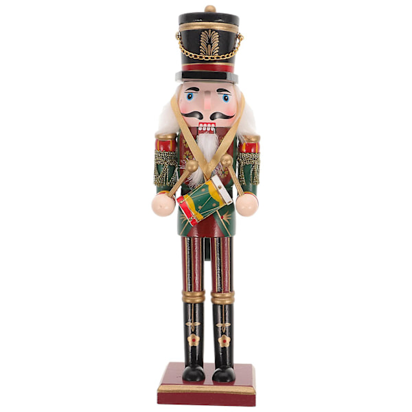 Julete tre nøtteknekker skrivebordsdekorativ tre nøtteknekker ornamenter tre nøtteknekker dekorasjon (30.00X8.80X8.80CM, som vist på bildet)
