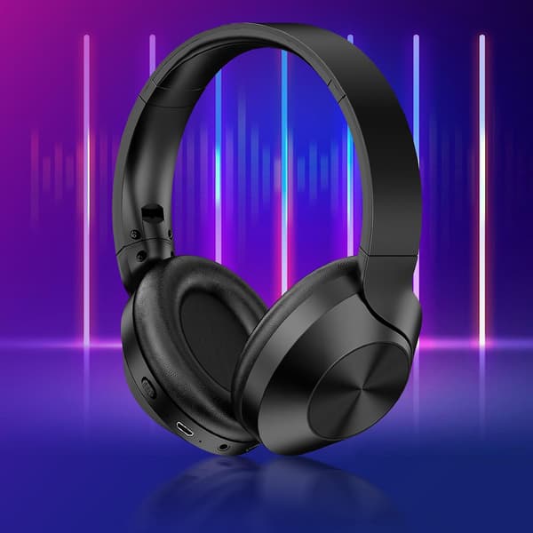 Headset Bluetooth-hörlurar brusreducering plugin-stereo FAN0301（Svart）