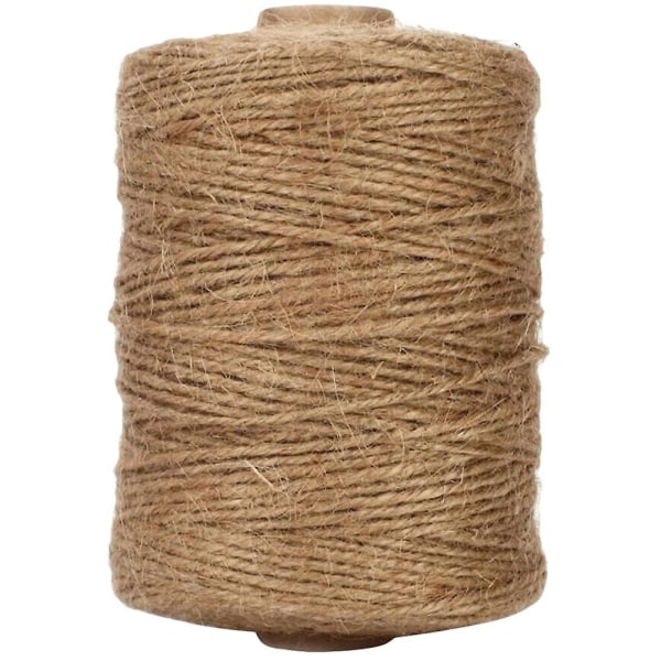 1 rull naturlig jute tau hagetau hamptau gaveinnpakning tau jute tau jute flettet tau (5000.00X0.03X0.03CM, som vist på bildet)