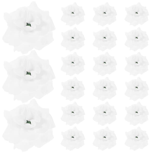 50 Silke Rose Hode Hodeplagg Album Dekorasjon (Hvit) Hvit)