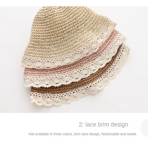 Solhatt, välkomna sommaren med en klassisk kupol solhatt Hatschic rosett accent solhatt justerbar en storlek passar alla solhattar för en perfekt passform (beige)