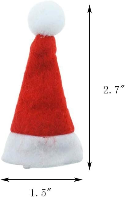 Santa Candy Cane Hatter - 36 Mini Candy Flaskekorker