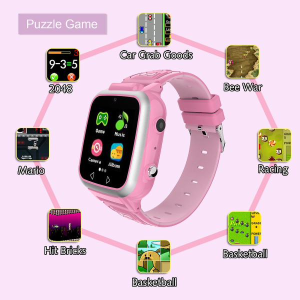 Mini Smart Watch Musikk MP3-spiller Foto Pedagogiske spill Skritteller Barn Gave Smartwatch for Kids Y8