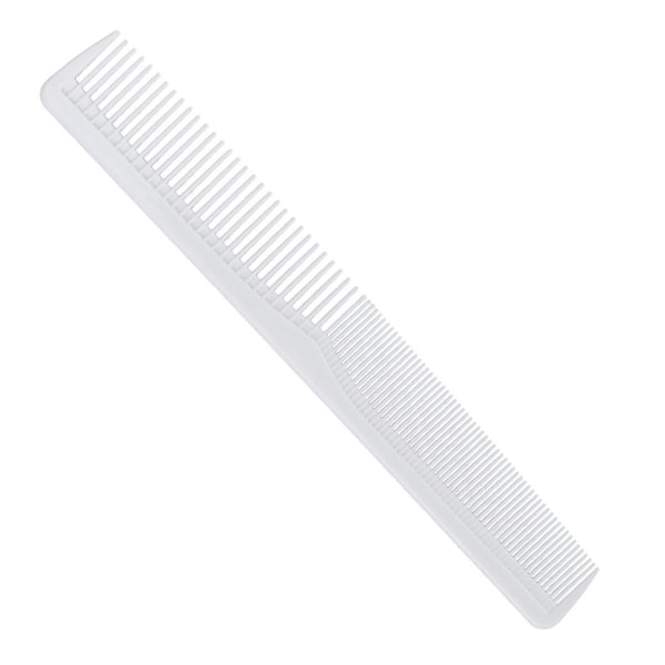 Antistatisk hårstylingkam i plast med tenner for hårpleieverktøy i salong og hotell (hvit)