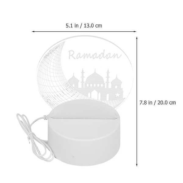 1 stk Eid Mubarak skrivebordsdekorasjon