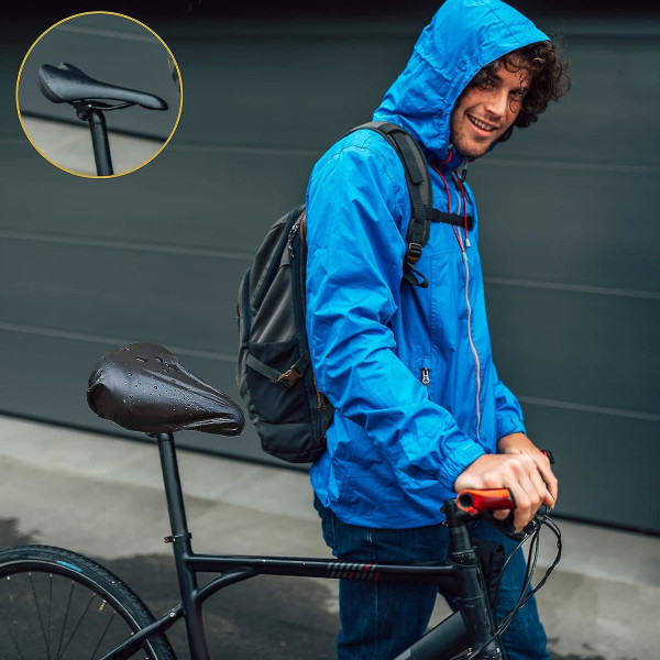 3 pakker med vandtætte cykelsaddelbetræk (størrelse M 28*19cm) med elastisk regnslag til at beskytte din cykelsadel