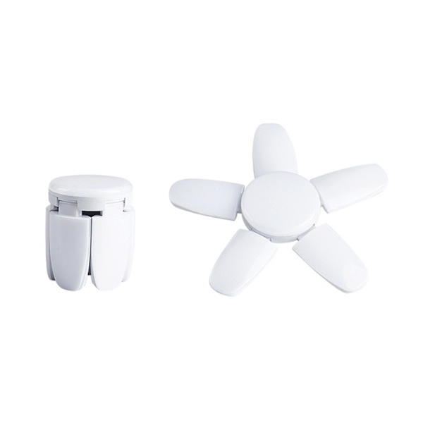 Fällbar LED-garagelampa E26/E27 gänga, 80W 8000LM, 186/216 pärlor, justerbara paneler, superljus (vit)