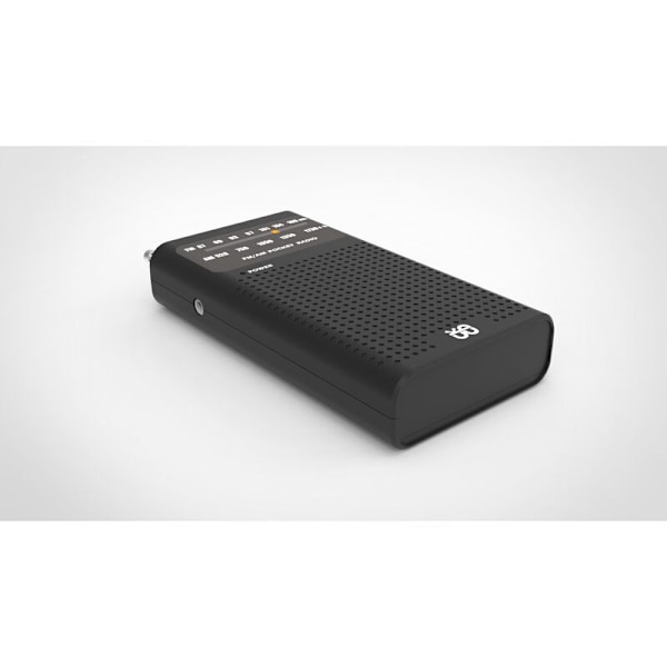 Bärbar radio transistor fickradio liten FM AM radio och högtalare (röd)