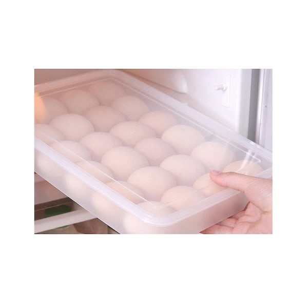 Perfekta Deviled Eggs med lätthet, 2 genomskinliga äggbehållare med lock rymmer 48 ägg, enkel transport, diskmaskinssäker