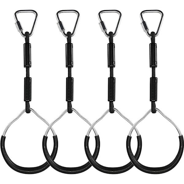Klätterring för barn, multifunktionell gunga med plastring, maxbelastning 160 kg, Ninja-klätterring, hinderbana, trädgårdsgunga