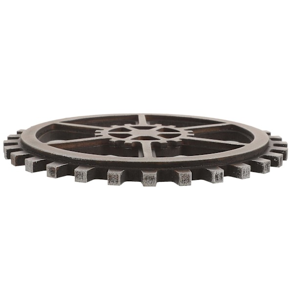 24cm Retro Steampunk Gear Hjemme Bar Kunst Håndverk Veggdekor Heksagon Dekor (Svart)