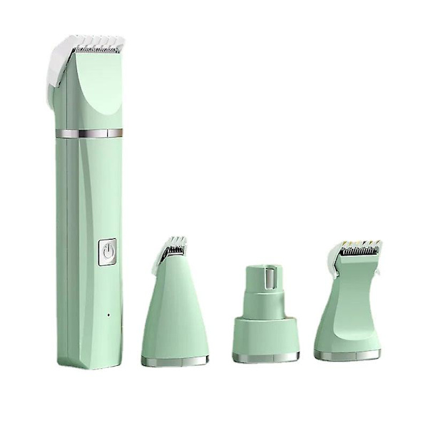 4 i 1 elektrisk husdjurshårstrimmer grooming clippers (vit)