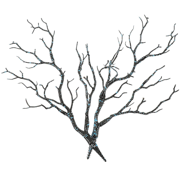 Rodsimulationstrægrene falske tørre grene kunstige grene plastgrene (32X16 cm, sort)